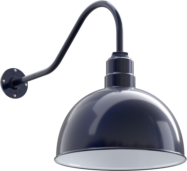 Hollywood Bowl Color Navy Blue Interior Color White with a 23" Gooseneck