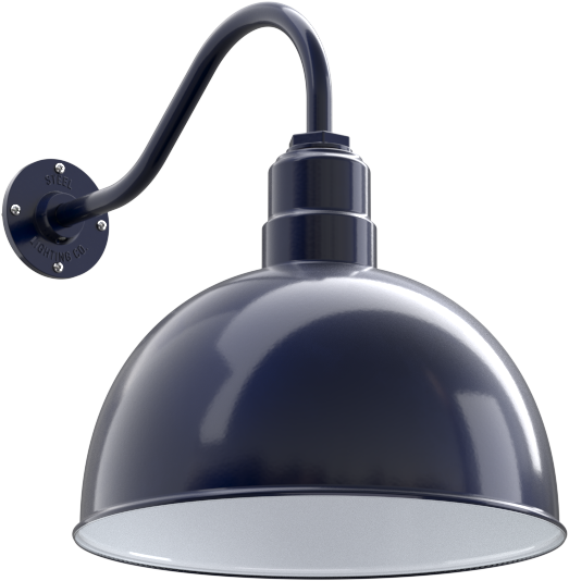 Hollywood Bowl Color Navy Blue Interior Color White with a 16" Gooseneck
