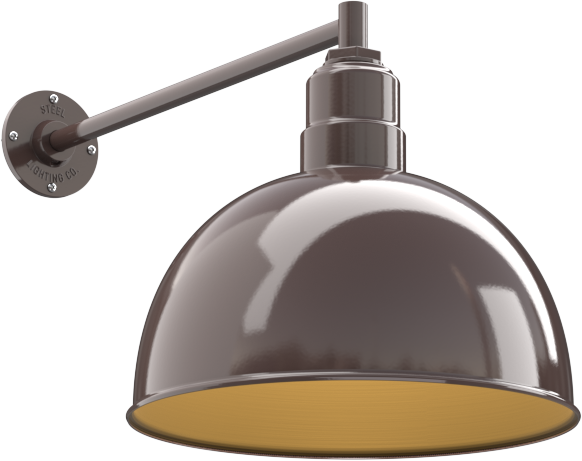 Hollywood Bowl Color Dark Bronze Interior Color Brass with a 20" Straight Arm