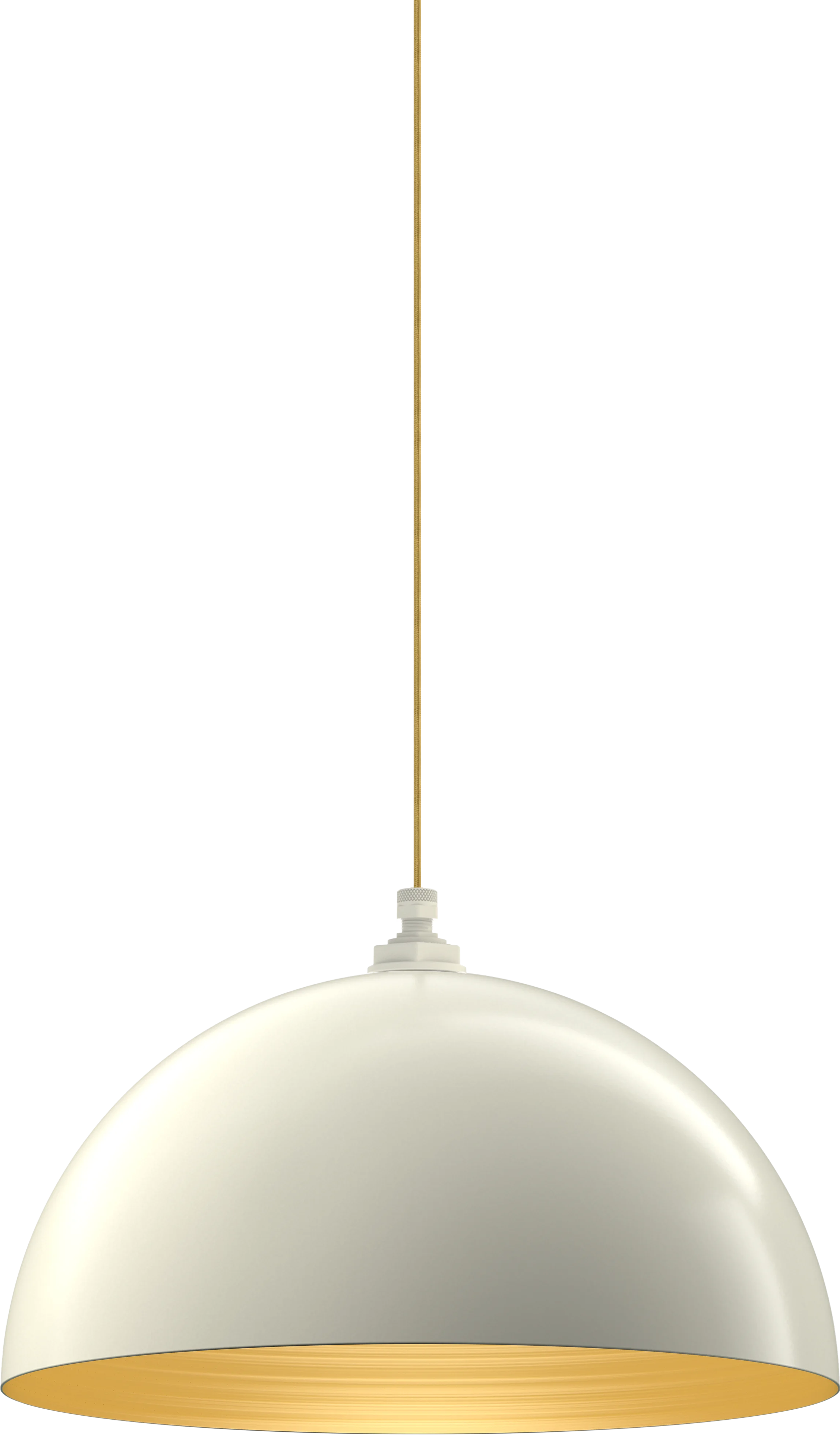 Melrose Color Cream Interior Color Brass with a 4 ft Gold Cloth Cord