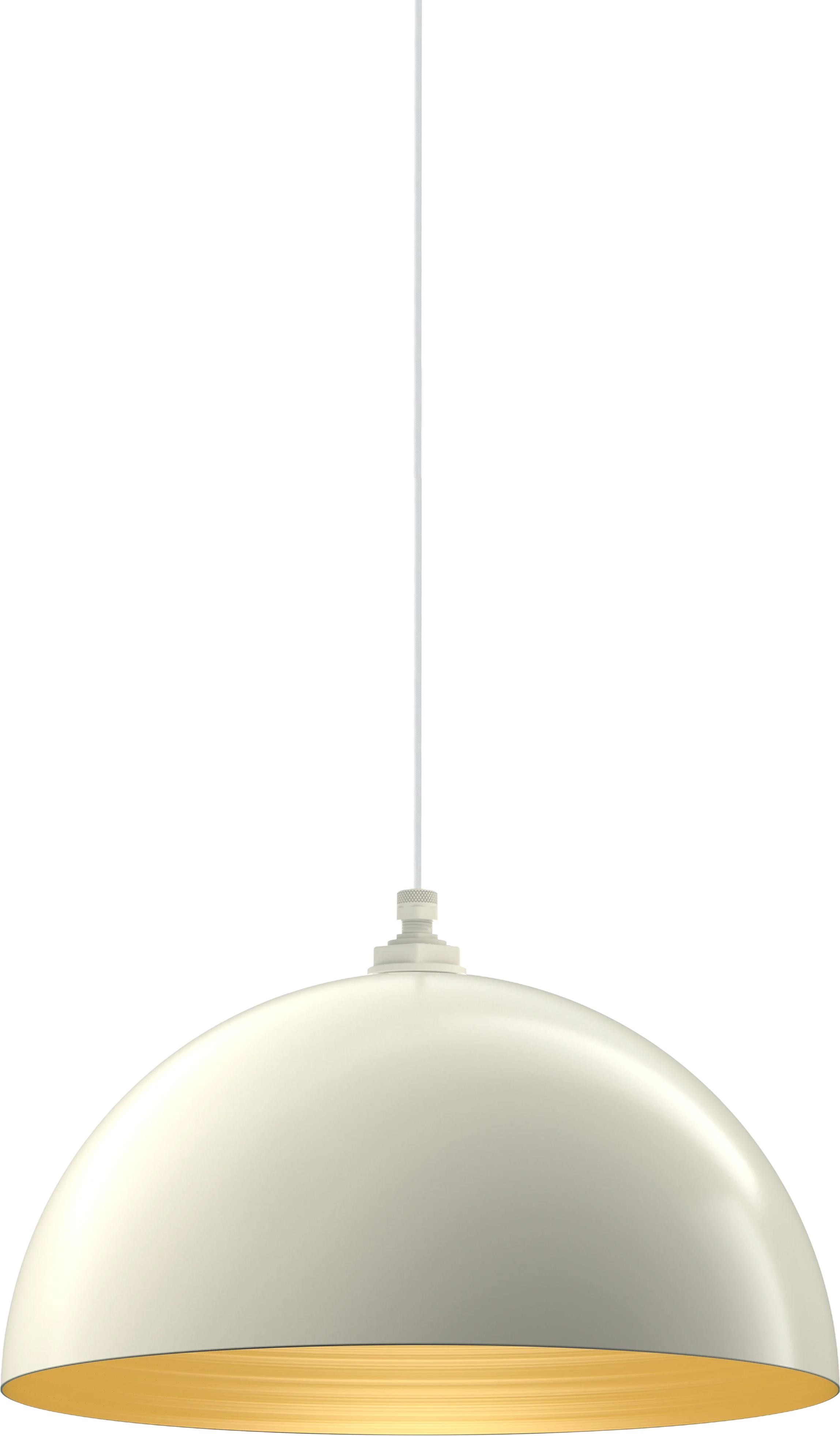 Melrose Color Cream Interior Color Brass with a 4 ft White Cloth Cord