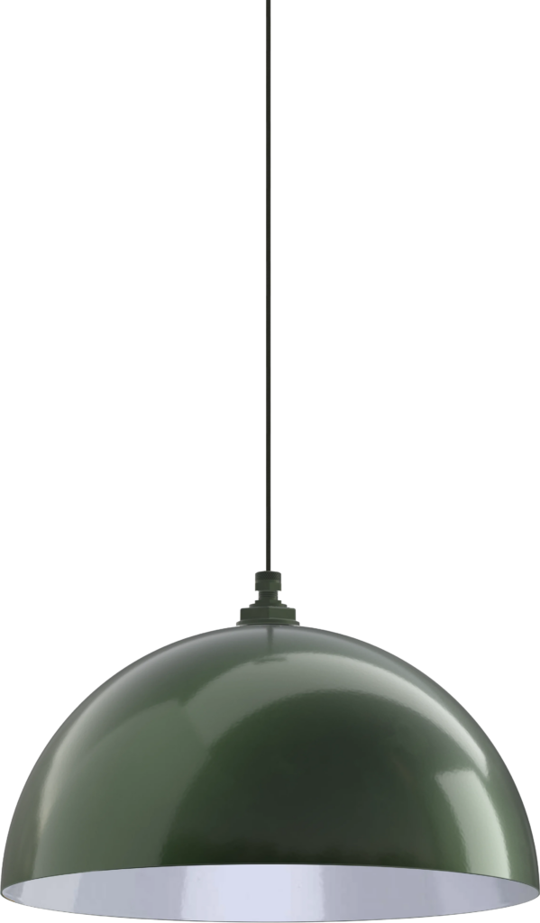 Melrose Color Hunter Green Interior Color White with a 4-ft-Black-Cloth-Cord