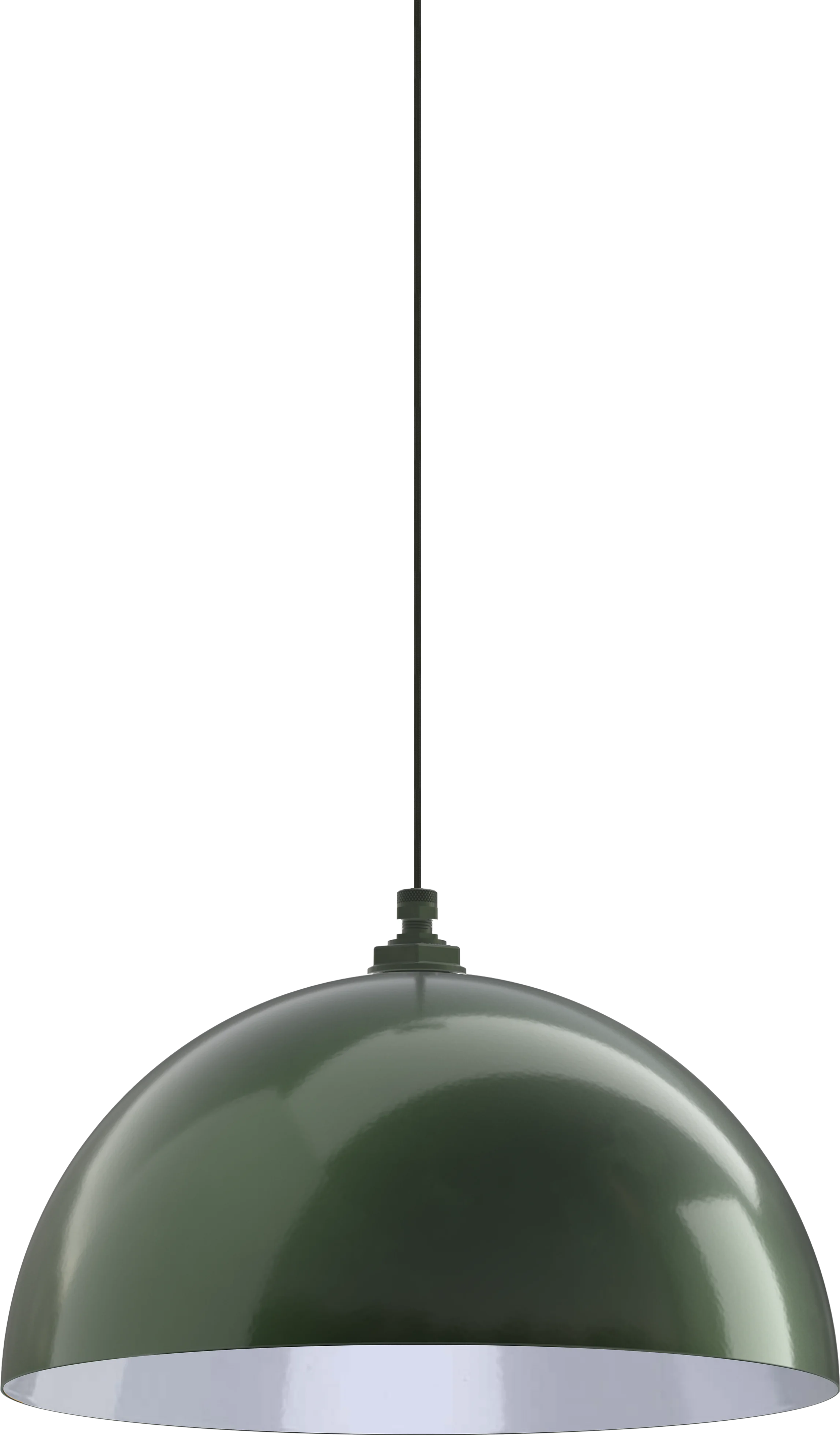 Melrose Color Hunter Green Interior Color White with a 4-ft-Black-Cloth-Cord