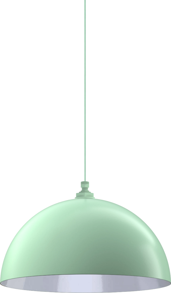 Melrose Color Mint Green Interior Color White with a 4 ft Mint Green Cloth Cord