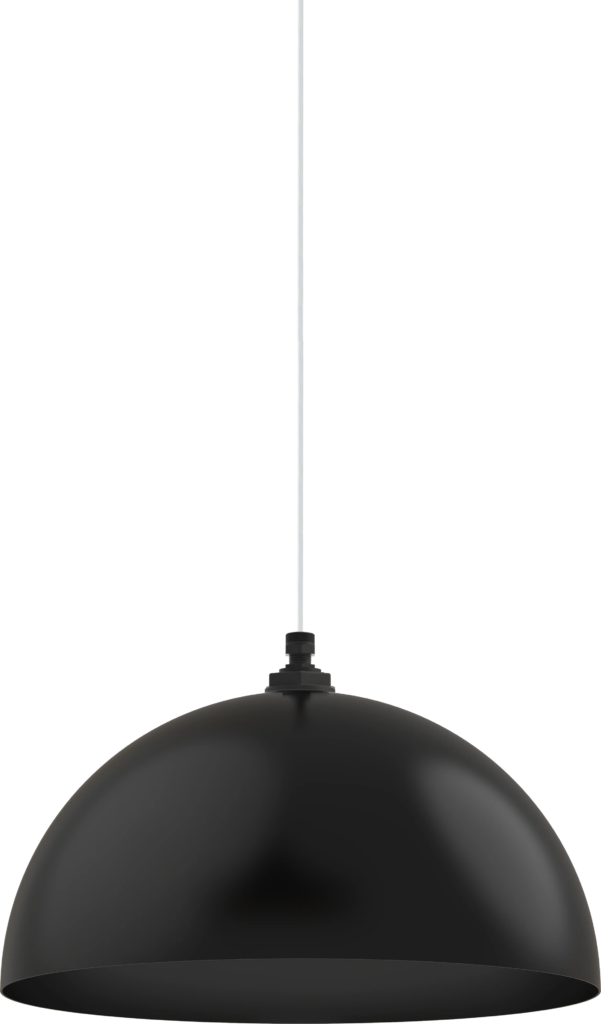 Melrose Color Matte Black Interior Color Matte Black with a 4 ft White Cloth Cord