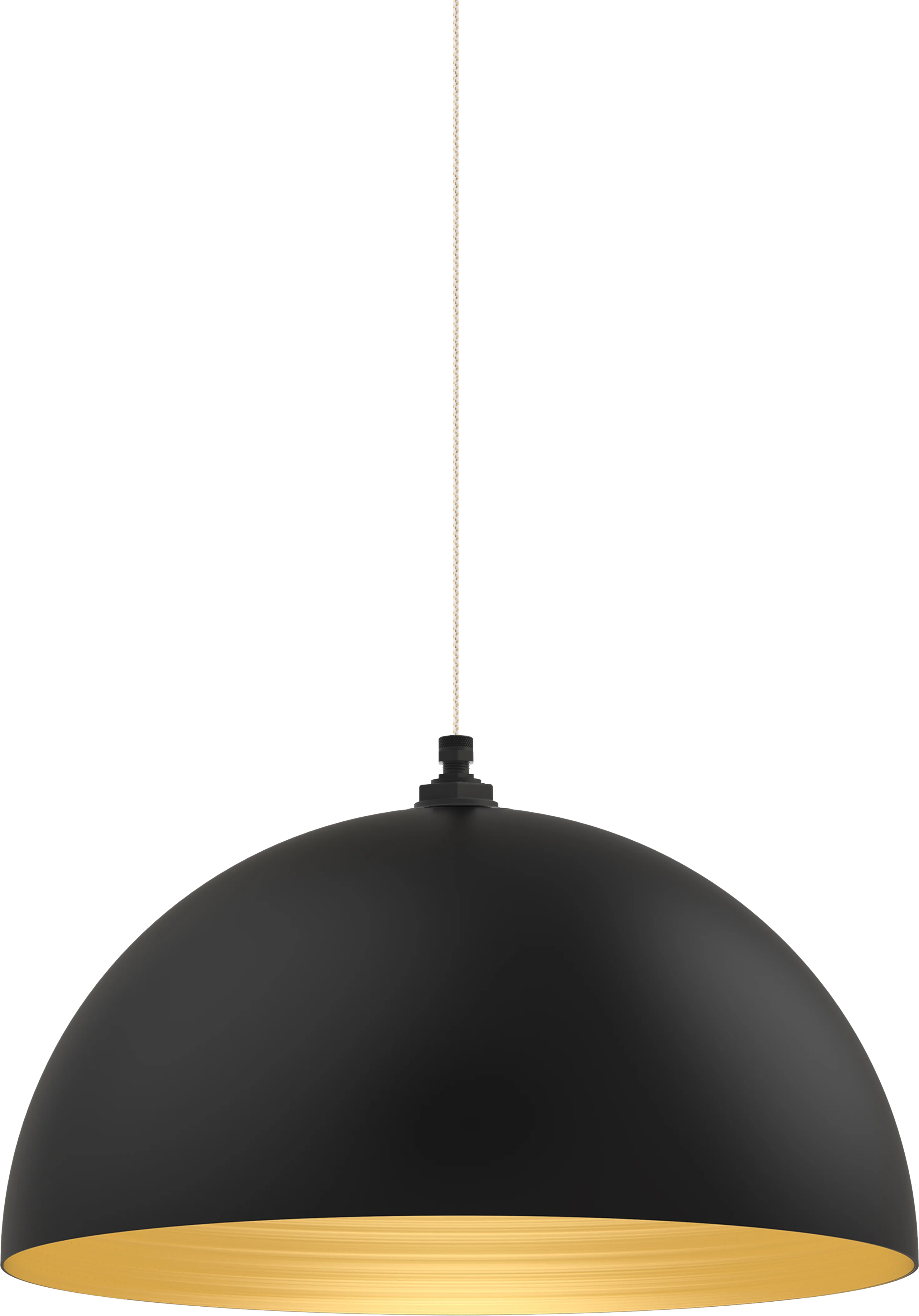 Westwood Color Matte Black Interior Color Brass with a 4 ft White Gold Cloth Cord