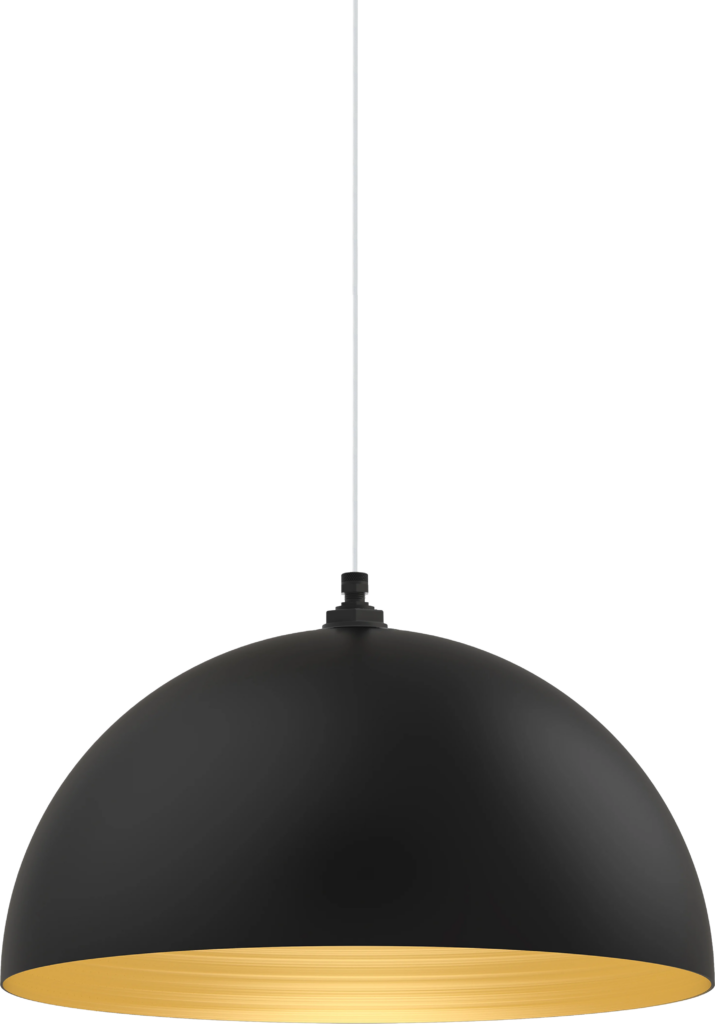 Westwood Color Matte Black Interior Color Brass with a 4 ft White Cloth Cord