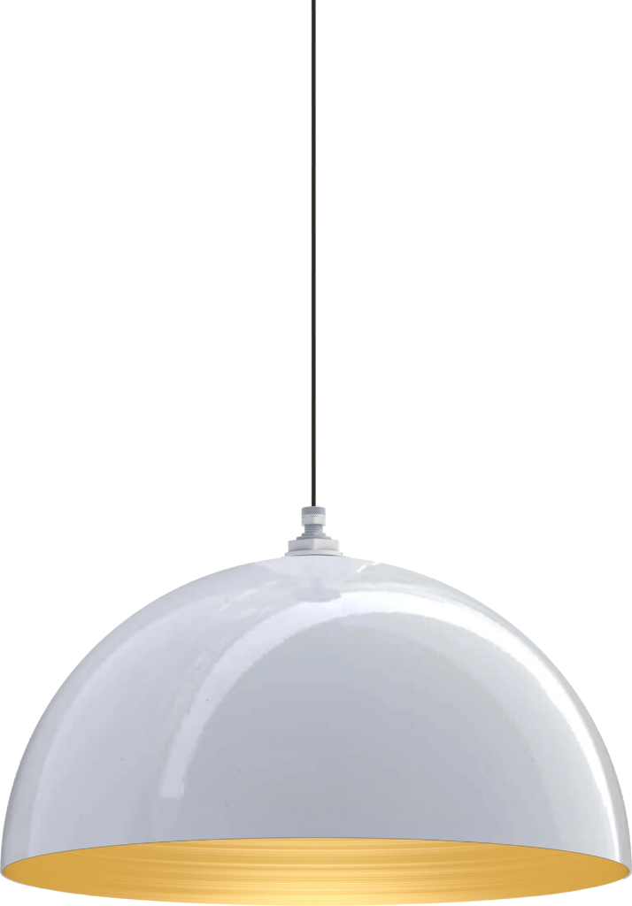 Westwood Color White Interior Color Brass with a 4-ft-Black-Cloth-Cord