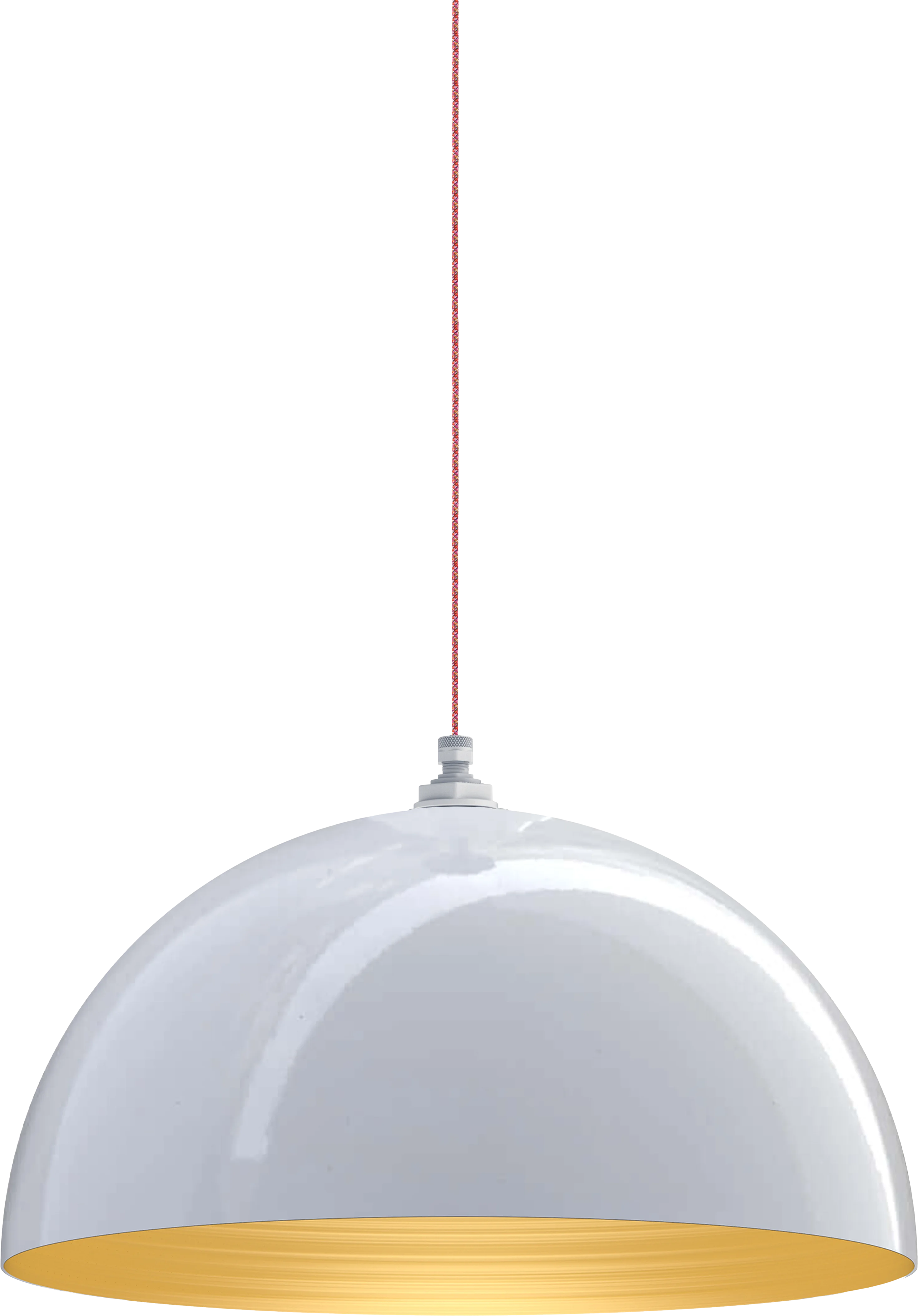 Westwood Color White Interior Color Brass with a 4 ft Sprinkles Cloth Cord