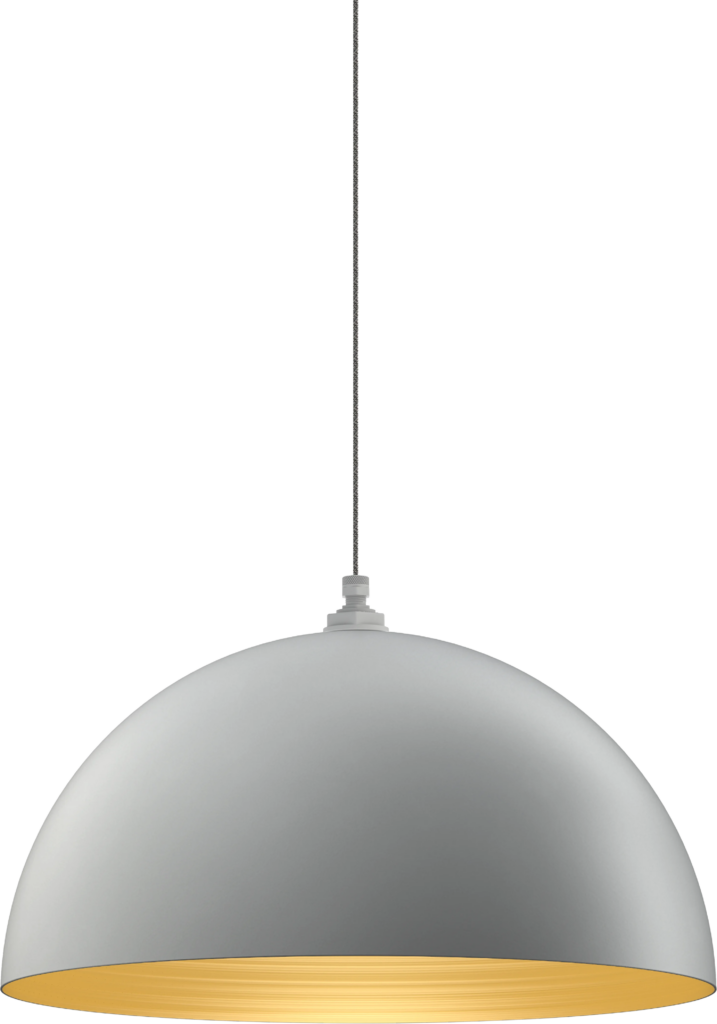 Westwood Color Modern Gray Interior Color Brass with a 4 ft Gray Tweed Cloth Cord