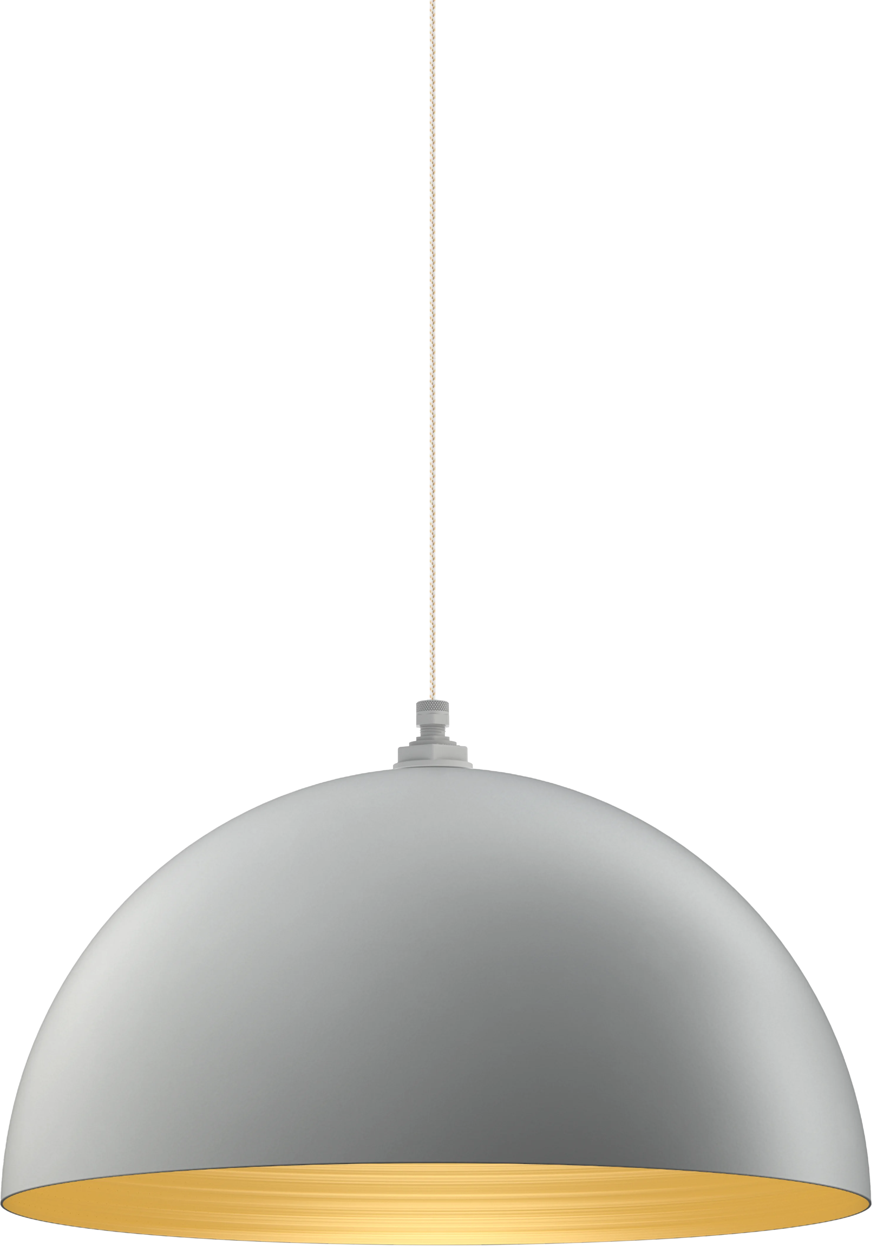 Westwood Color Modern Gray Interior Color Brass with a 4 ft White Gold Cloth Cord
