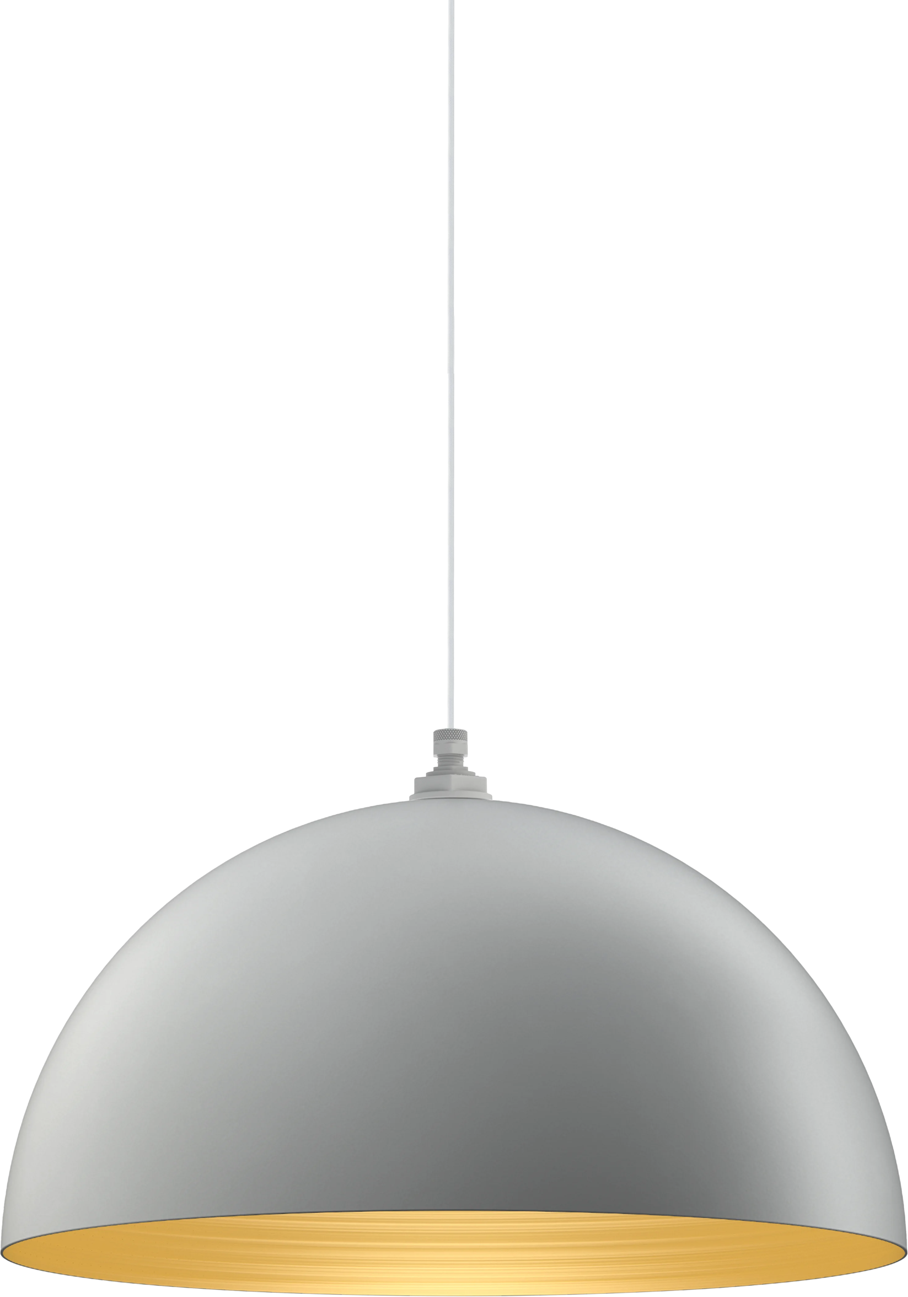 Westwood Color Modern Gray Interior Color Brass with a 4 ft White Cloth Cord