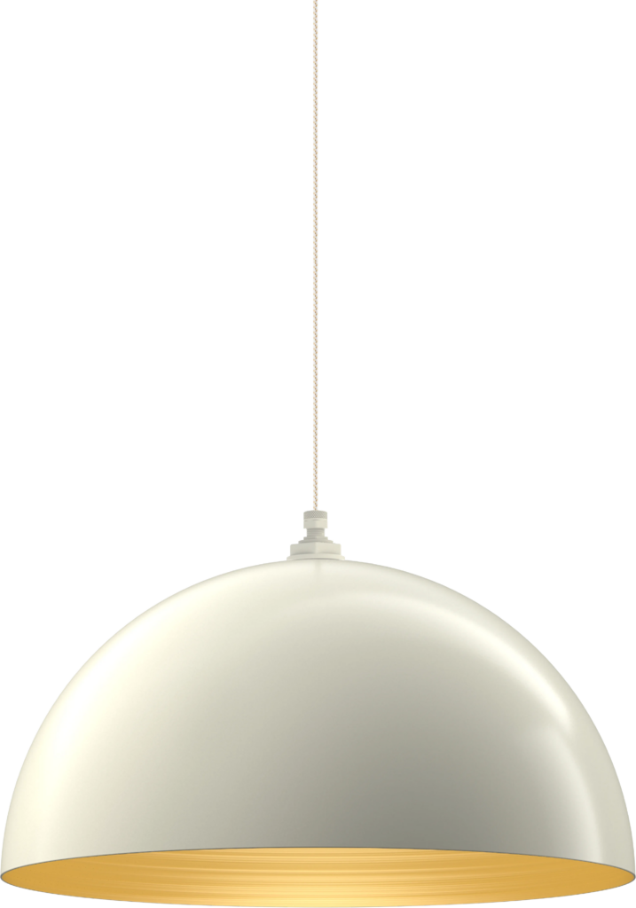 Westwood Color Cream Interior Color Brass with a 4 ft White Gold Cloth Cord