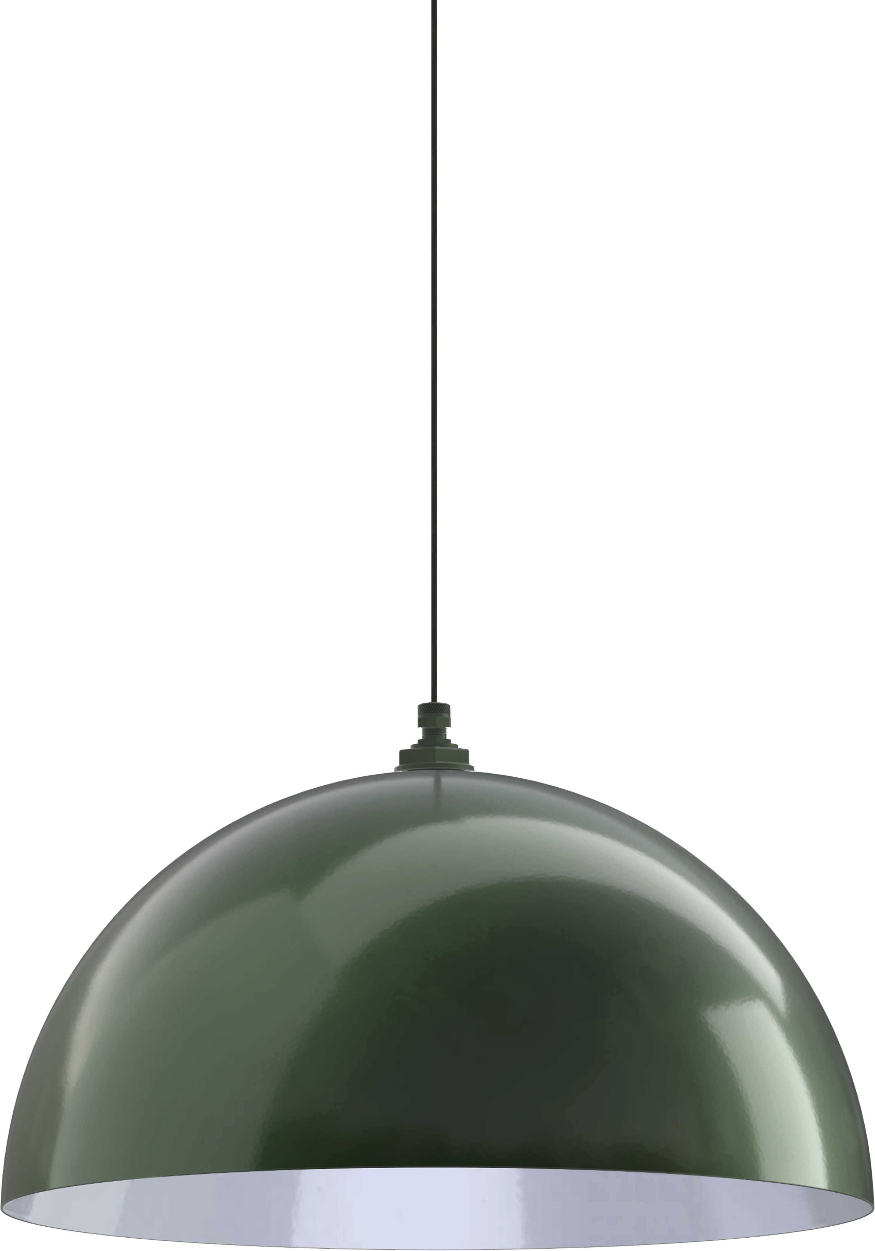 Westwood Color Hunter Green Interior Color White with a 4-ft-Black-Cloth-Cord