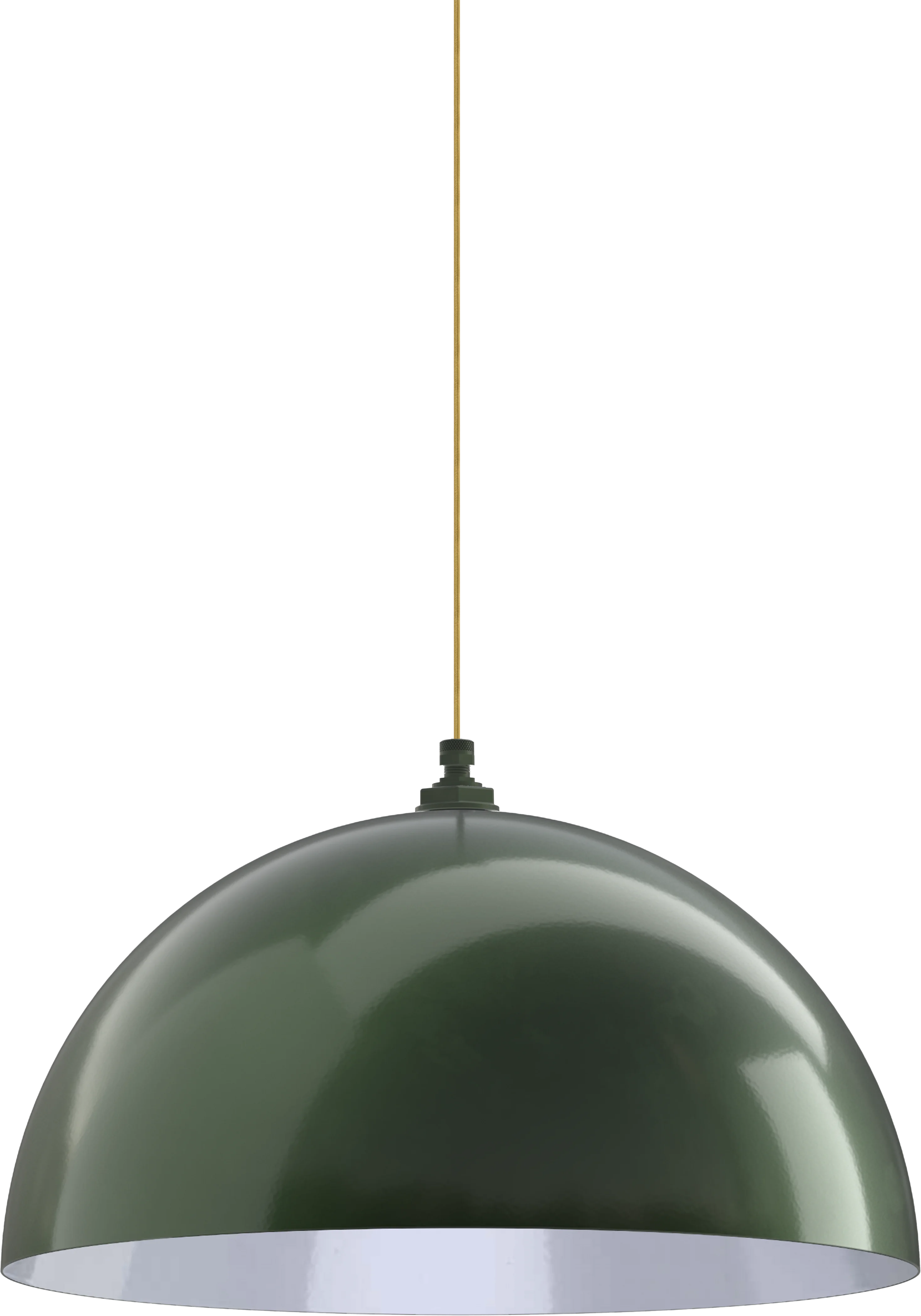 Westwood Color Hunter Green Interior Color White with a 4 ft Gold Cloth Cord