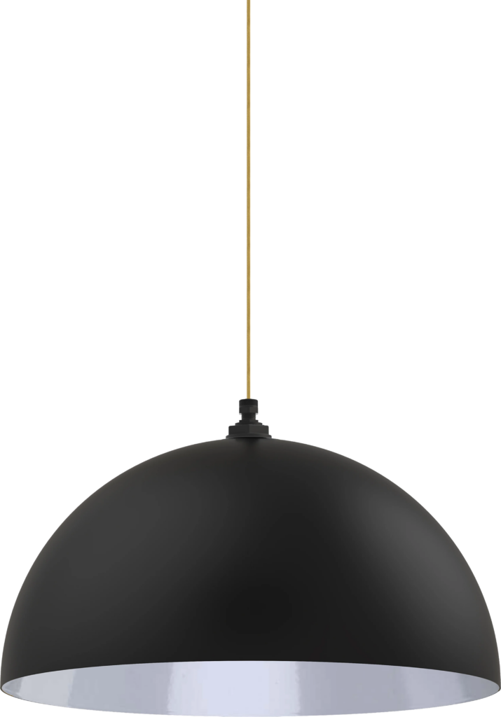 Westwood Color Matte Black Interior Color White with a 4 ft Gold Cloth Cord