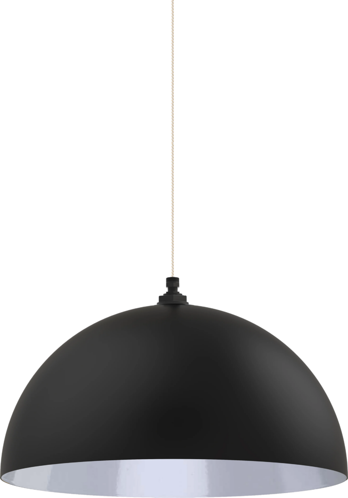 Westwood Color Matte Black Interior Color White with a 4 ft White Gold Cloth Cord