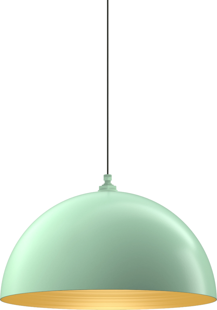 Westwood Color Mint Green Interior Color Brass with a 4-ft-Black-Cloth-Cord