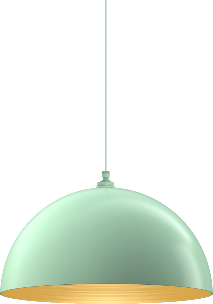 Westwood Color Mint Green Interior Color Brass with a 4 ft Mint Green Cloth Cord