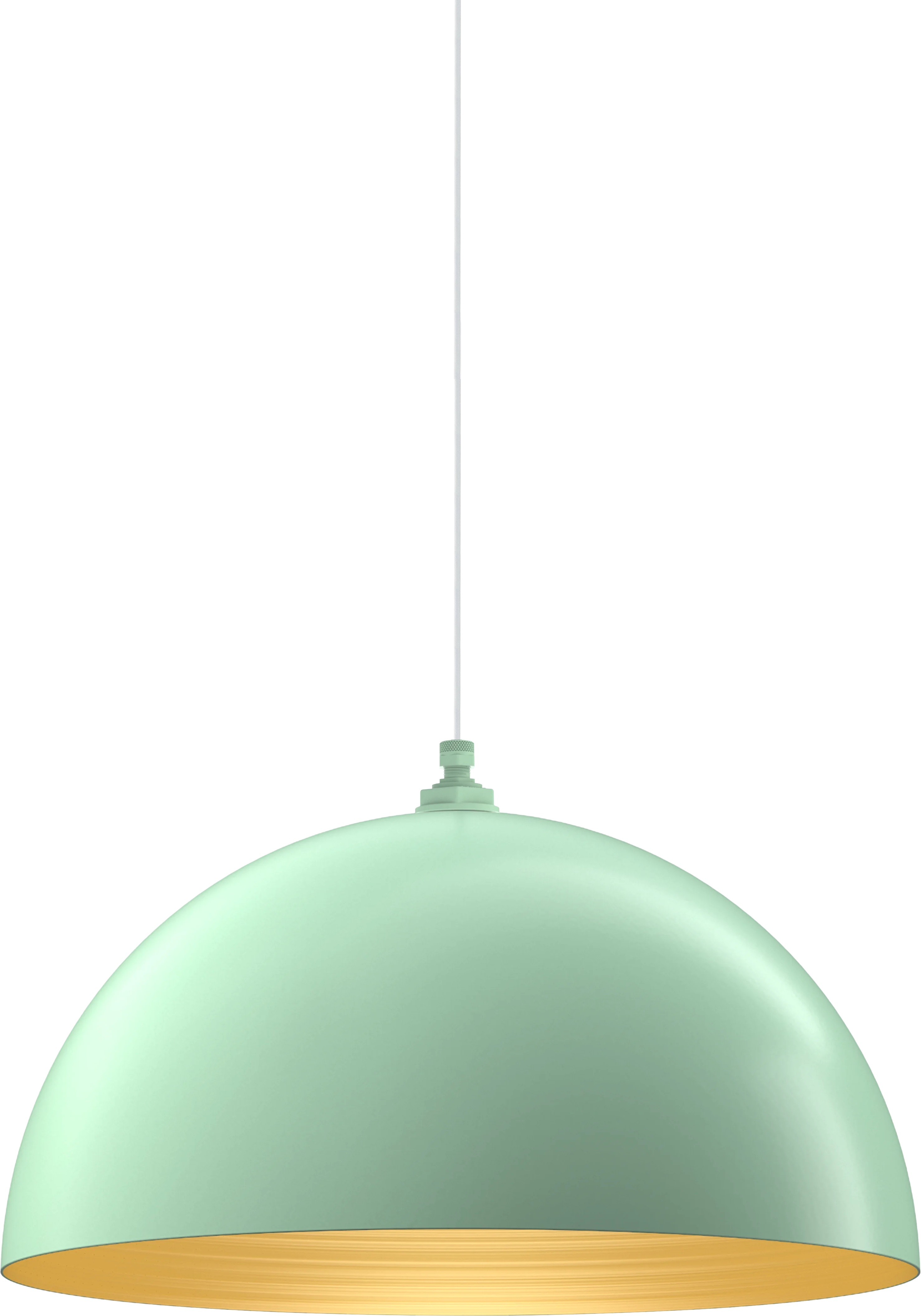 Westwood Color Mint Green Interior Color Brass with a 4 ft White Cloth Cord