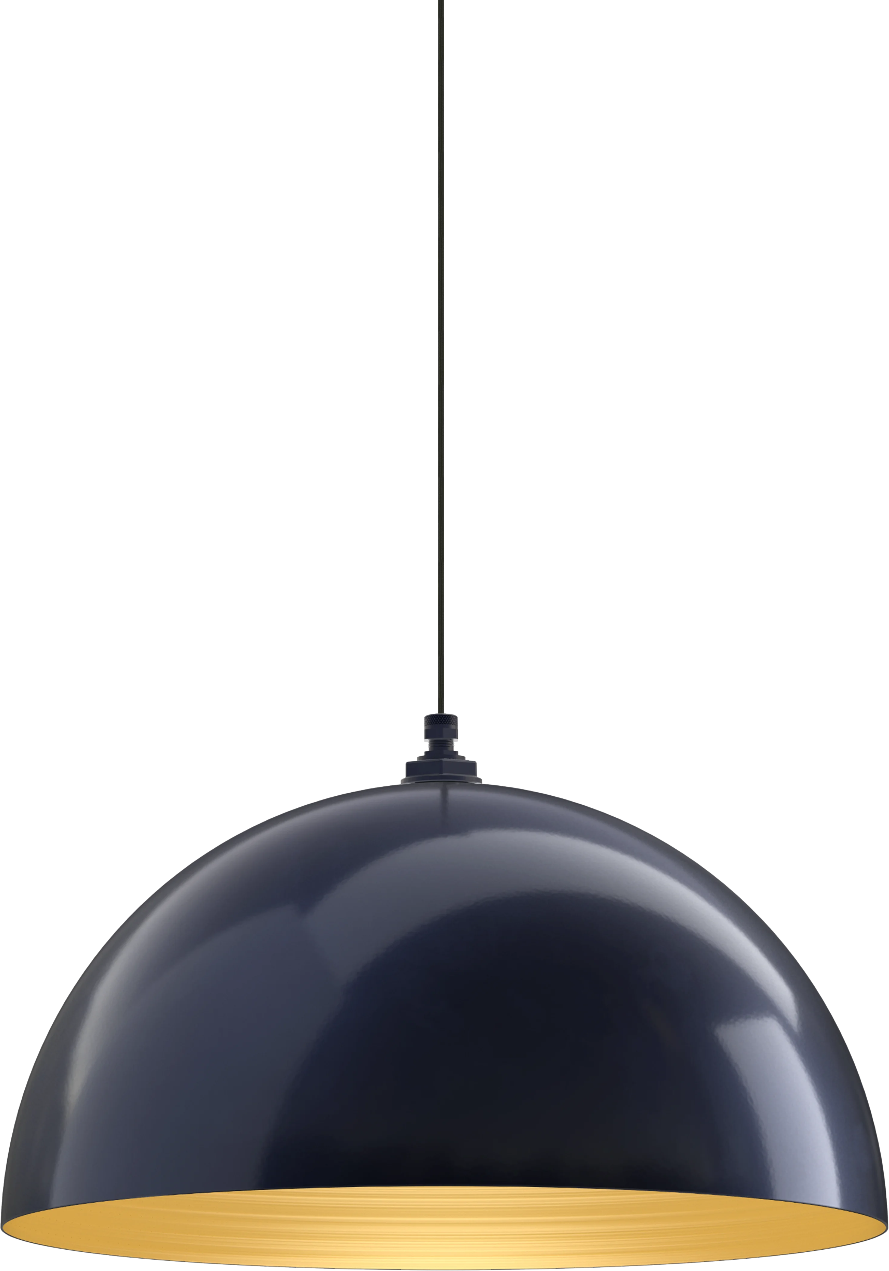 Westwood Color Navy Blue Interior Color Brass with a 4-ft-Black-Cloth-Cord