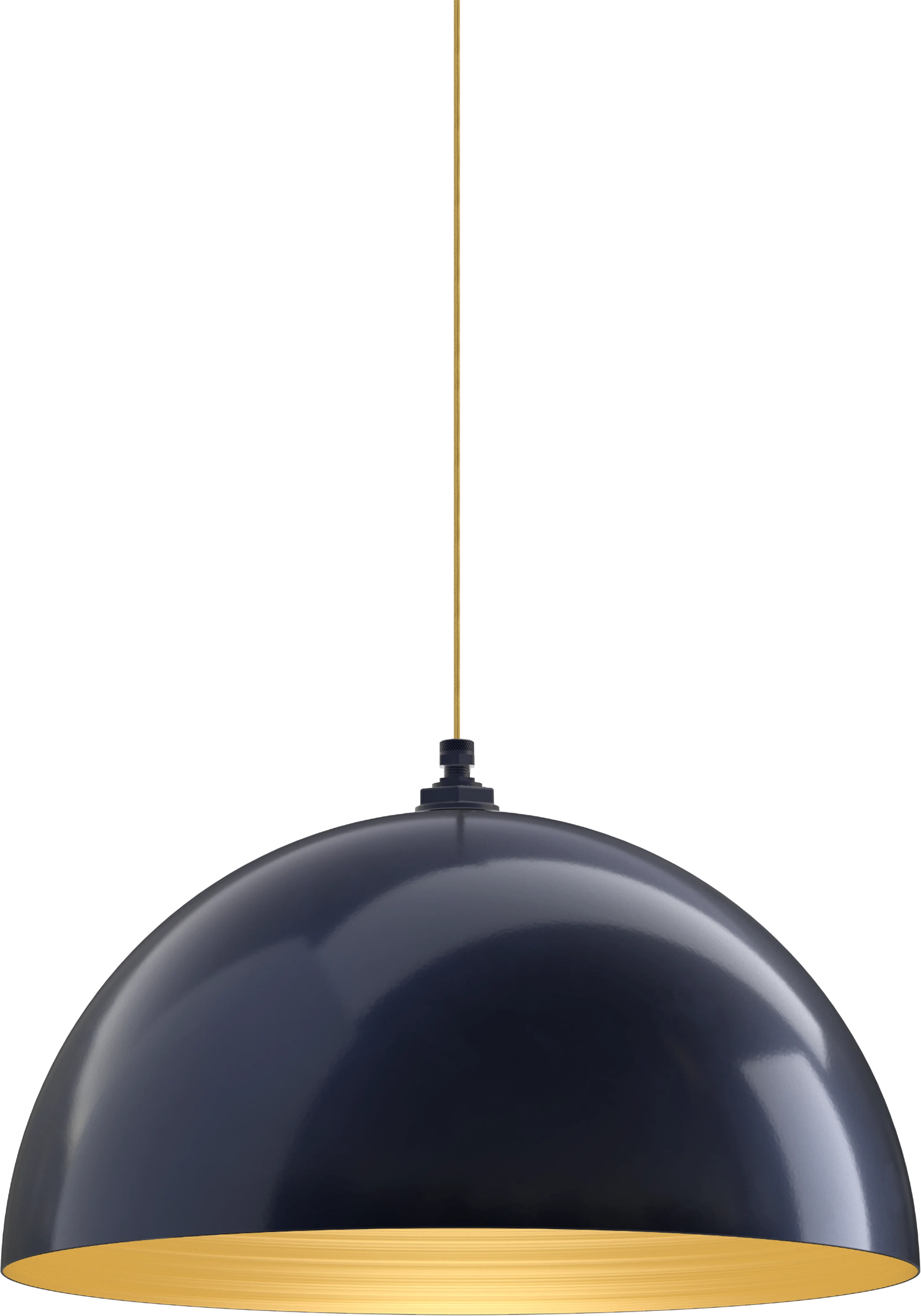 Westwood Color Navy Blue Interior Color Brass with a 4 ft Gold Cloth Cord