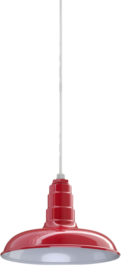 Malibu Color Red Interior Color White with a 4 ft White Cord