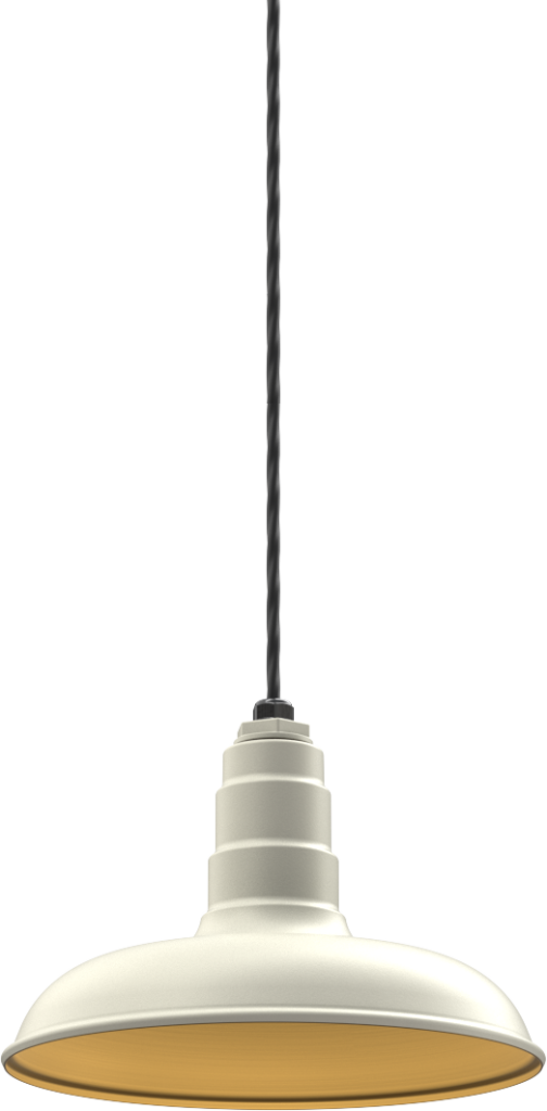 Malibu Color Cream Interior Color Brass with a 4 ft Black Cord
