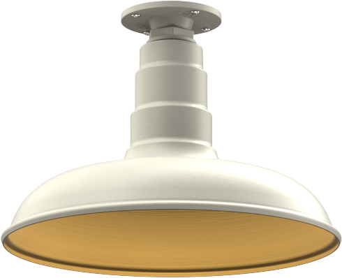 Malibu Color Cream Interior Color Brass with a Flush Mount