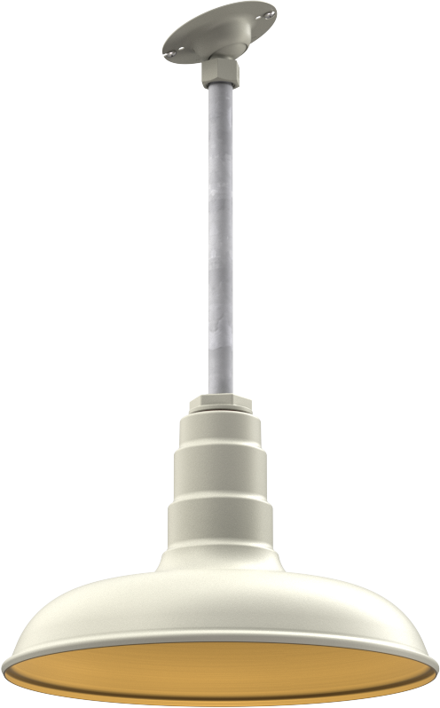 Malibu Color Cream Interior Color Brass with a 12" Sloped Stem