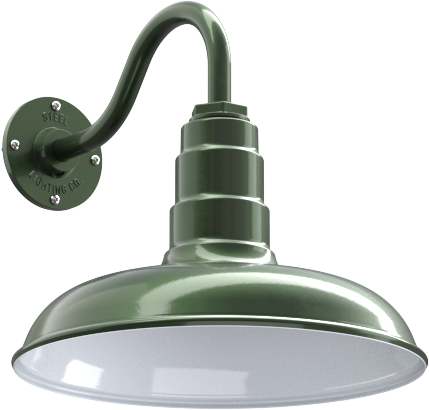 Topanga Color Hunter Green Interior Color White with a 11" Gooseneck