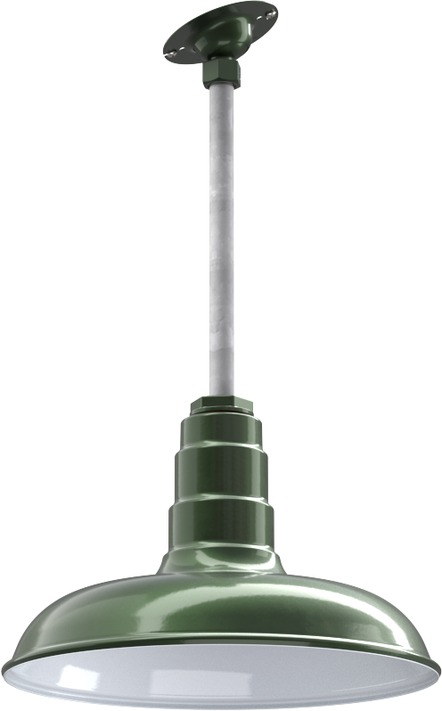 Malibu Color Hunter Green Interior Color White with a 12" Sloped Stem