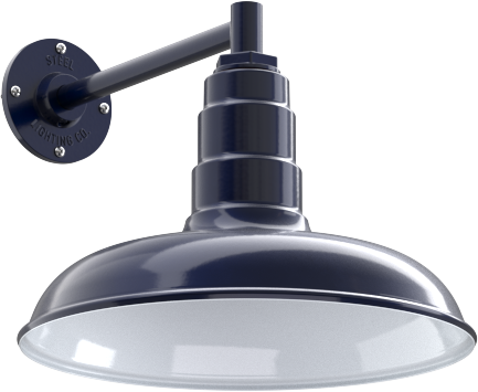 Topanga Color Navy Blue Interior Color White with a 11" Straight Arm