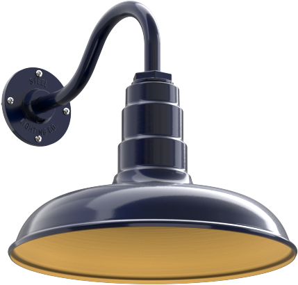Topanga Color Navy Blue Interior Color Brass with a 11" Gooseneck
