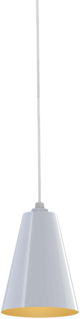 Laurel Color White Interior Color Brass with a 4 ft White Cord