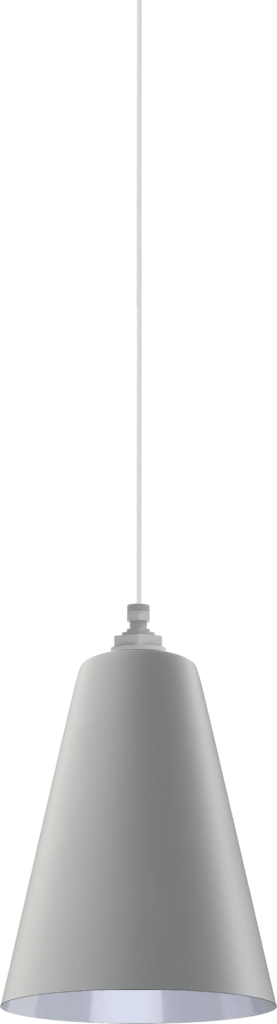 Laurel Color Modern Gray Interior Color White with a 4 ft White Cloth Cord
