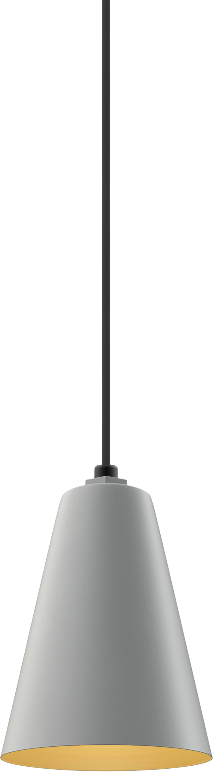 Laurel Color Modern Gray Interior Color Brass with a 4 ft Black Cord