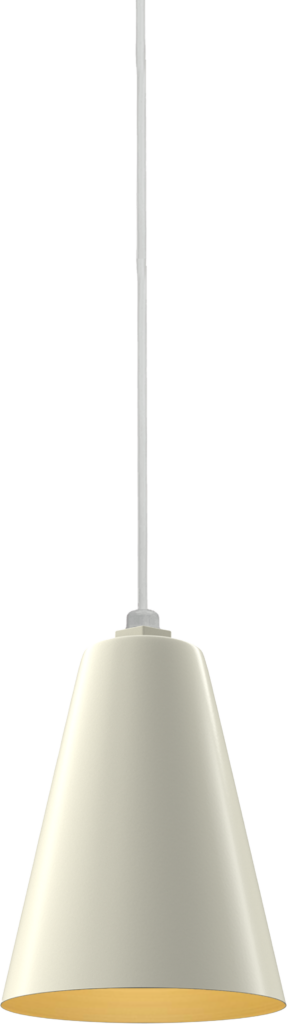 Laurel Color Cream Interior Color Brass with a 4 ft White Cord