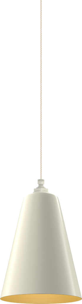 Laurel Color Cream Interior Color Brass with a 4 ft White Gold Cloth Cord
