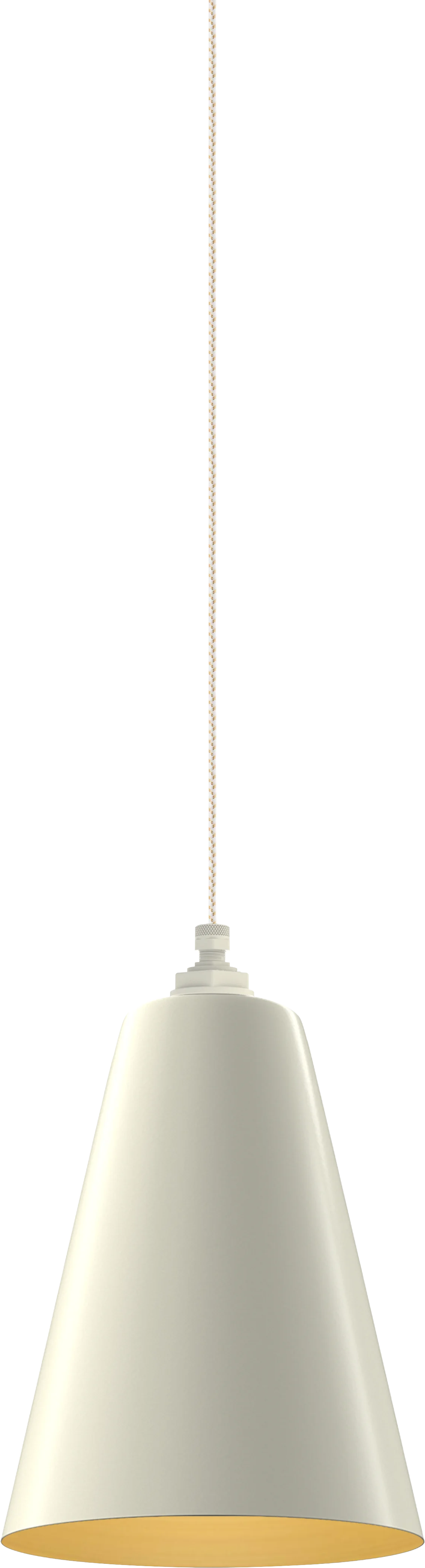 Laurel Color Cream Interior Color Brass with a 4 ft White Gold Cloth Cord