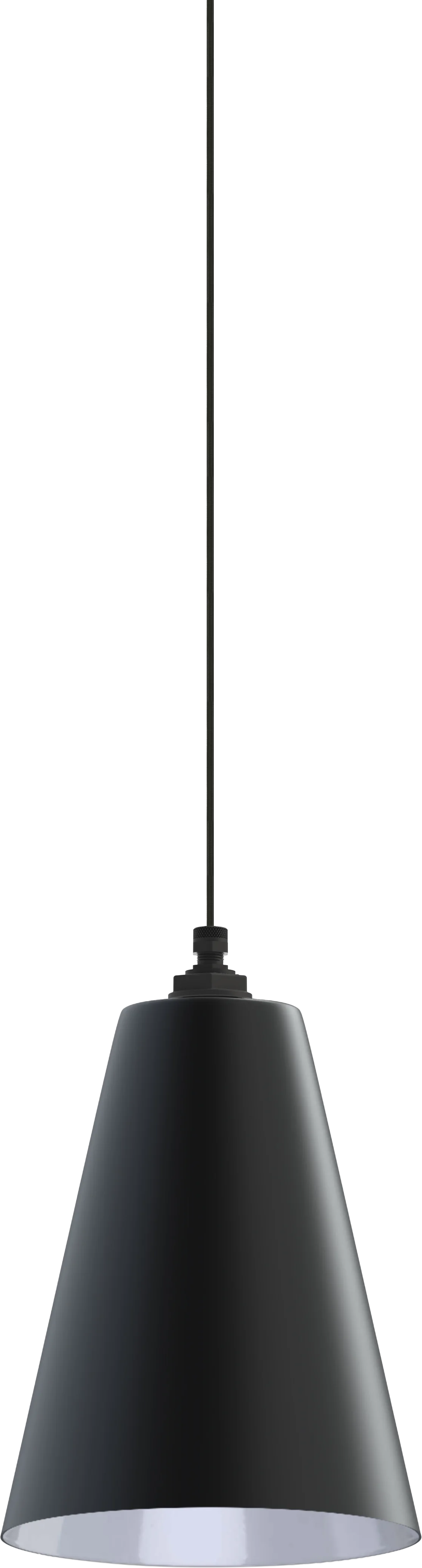 Laurel Color Matte Black Interior Color White with a 4-ft-Black-Cloth-Cord