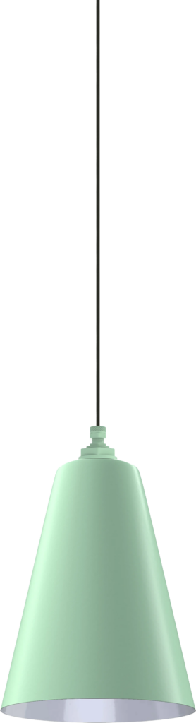 Laurel Color Mint Green Interior Color White with a 4-ft-Black-Cloth-Cord