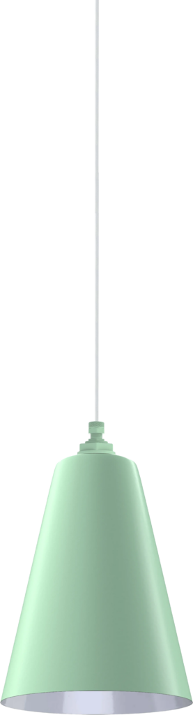 Laurel Color Mint Green Interior Color White with a 4 ft White Cloth Cord