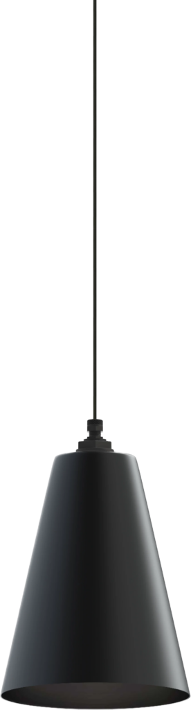 Laurel Color Matte Black Interior Color Matte Black with a 4-ft-Black-Cloth-Cord