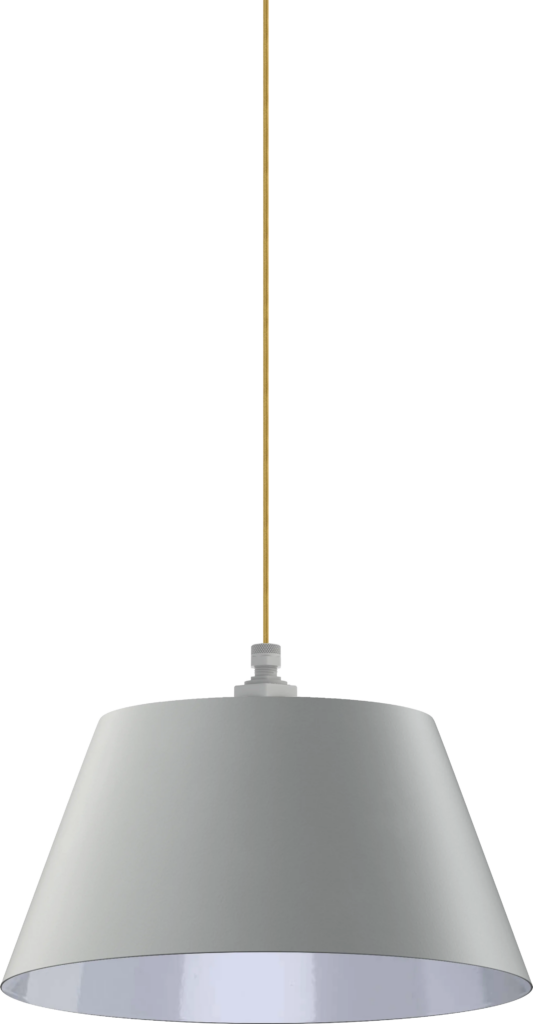 Magnolia Color Modern Gray Interior Color White with a 4 ft Gold Cloth Cord