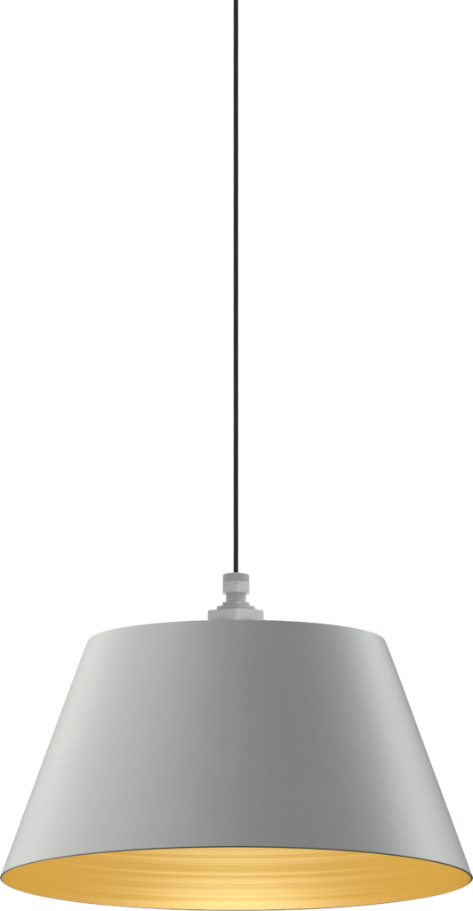Magnolia Color Modern Gray Interior Color Brass with a 4-ft-Black-Cloth-Cord