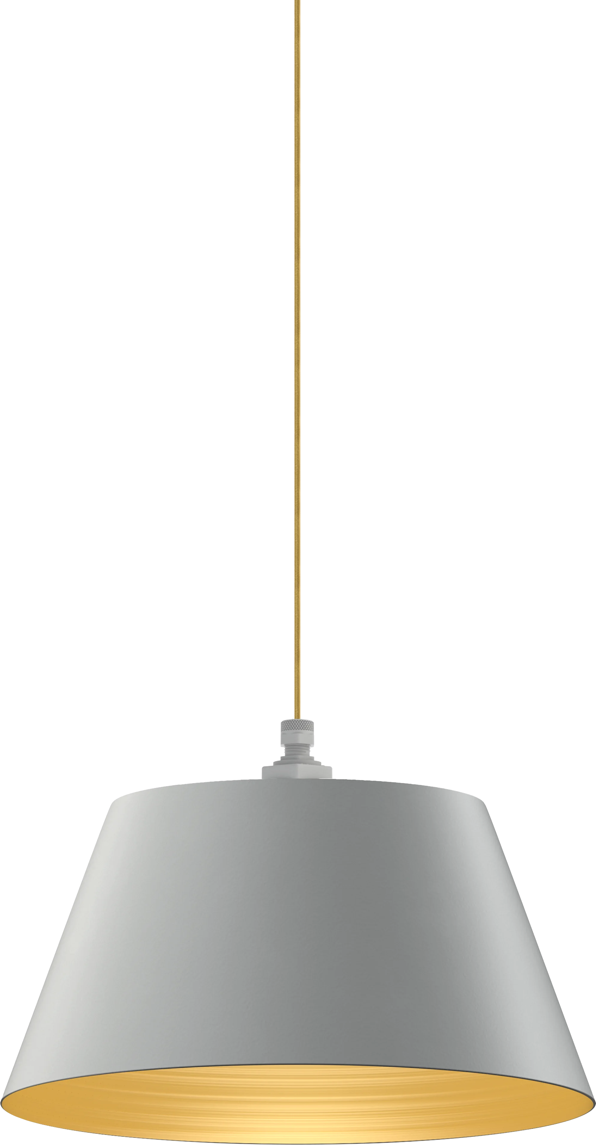 Magnolia Color Modern Gray Interior Color Brass with a 4 ft Gold Cloth Cord