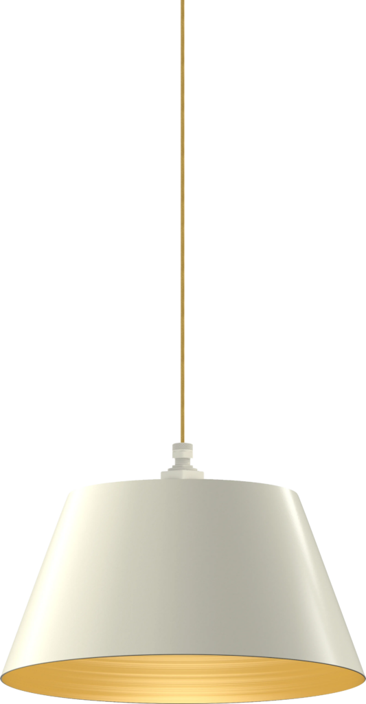 Magnolia Color Cream Interior Color Brass with a 4 ft Gold Cloth Cord