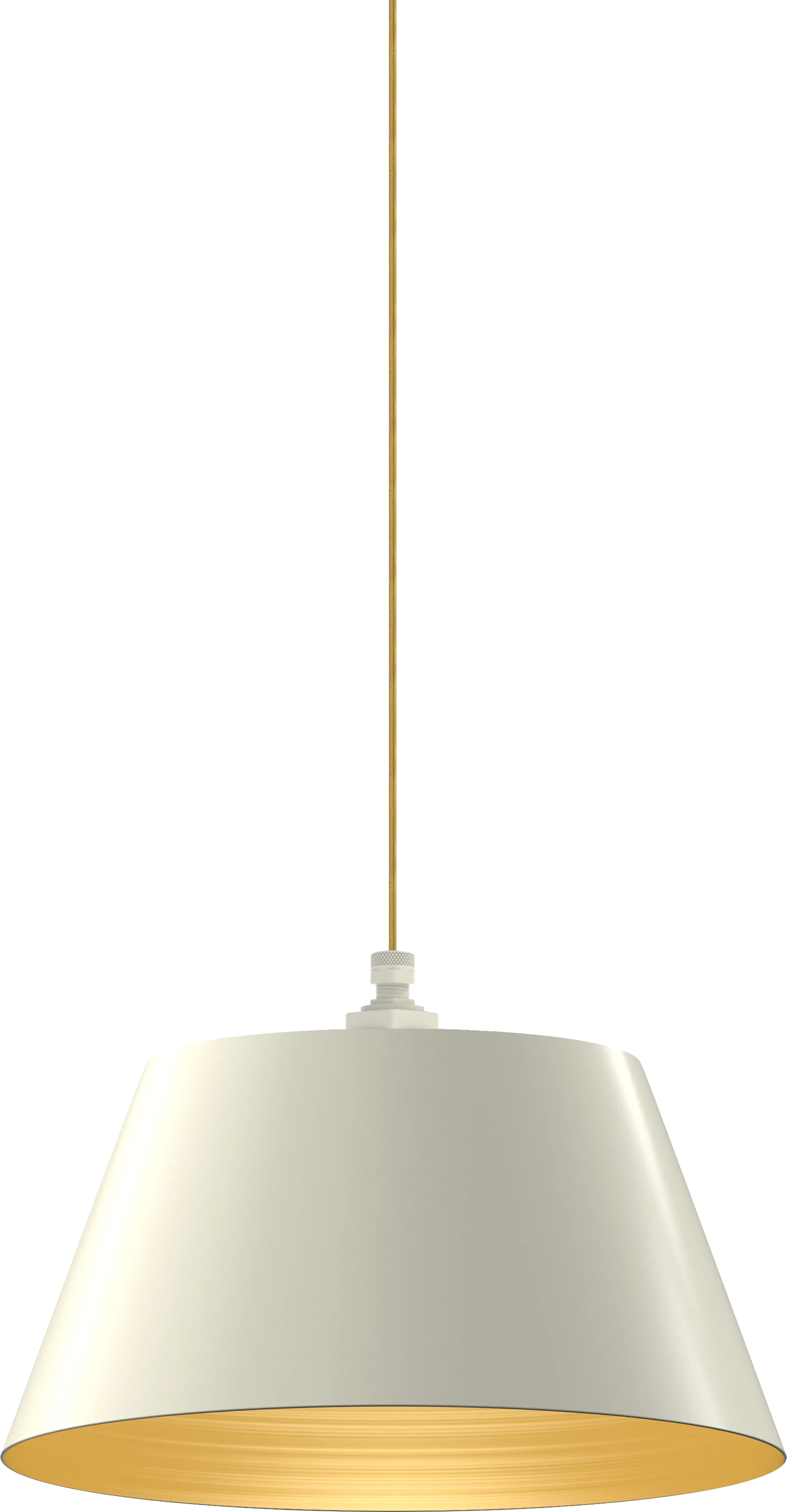 Magnolia Color Cream Interior Color Brass with a 4 ft Gold Cloth Cord