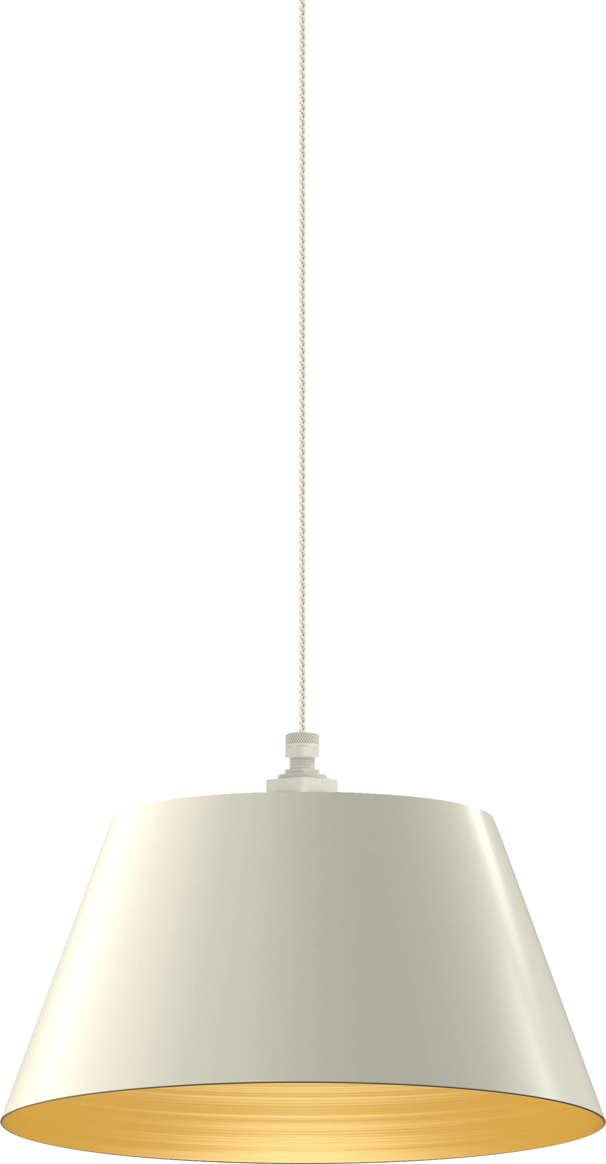 Magnolia Color Cream Interior Color Brass with a 4 ft White Gold Cloth Cord